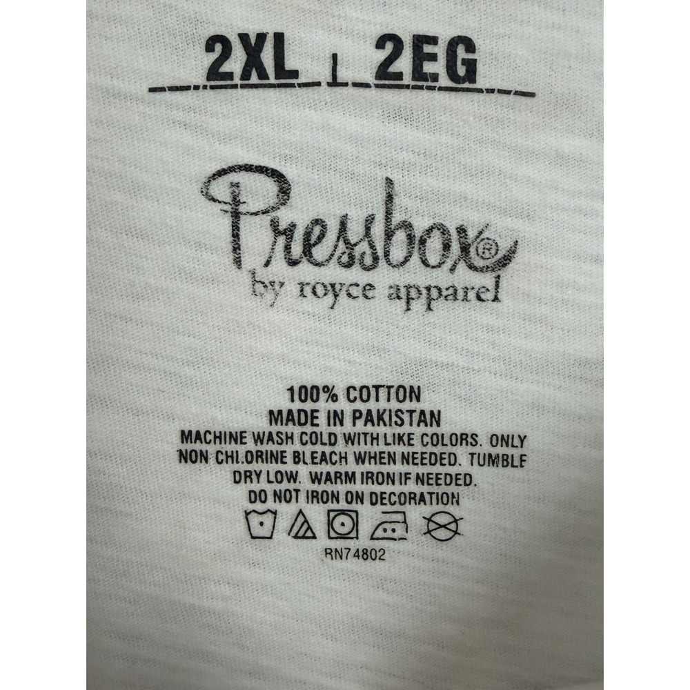Pressbox South Carolina Gamecocks T-Shirt Womens Size 2XL White Graphic Slub Tee - Picture 5 of 7